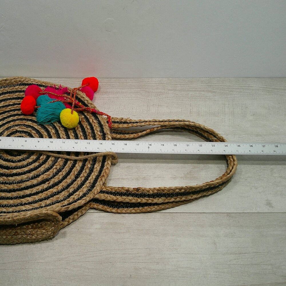 A&B America & Beyond Handcrafted Woven Rope Summer Boho Bohemian Jute Bag| Purse - Picture 11 of 12